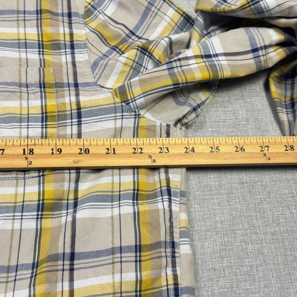 The North‎ Face Flannel Button-Up Shirt Mens XL Multicolor Plaid Cotton Blend
